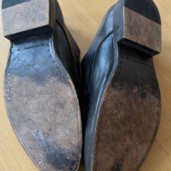 All Saints Hynes Monk Strap Shoes - Black Leather Size 11US main image 5